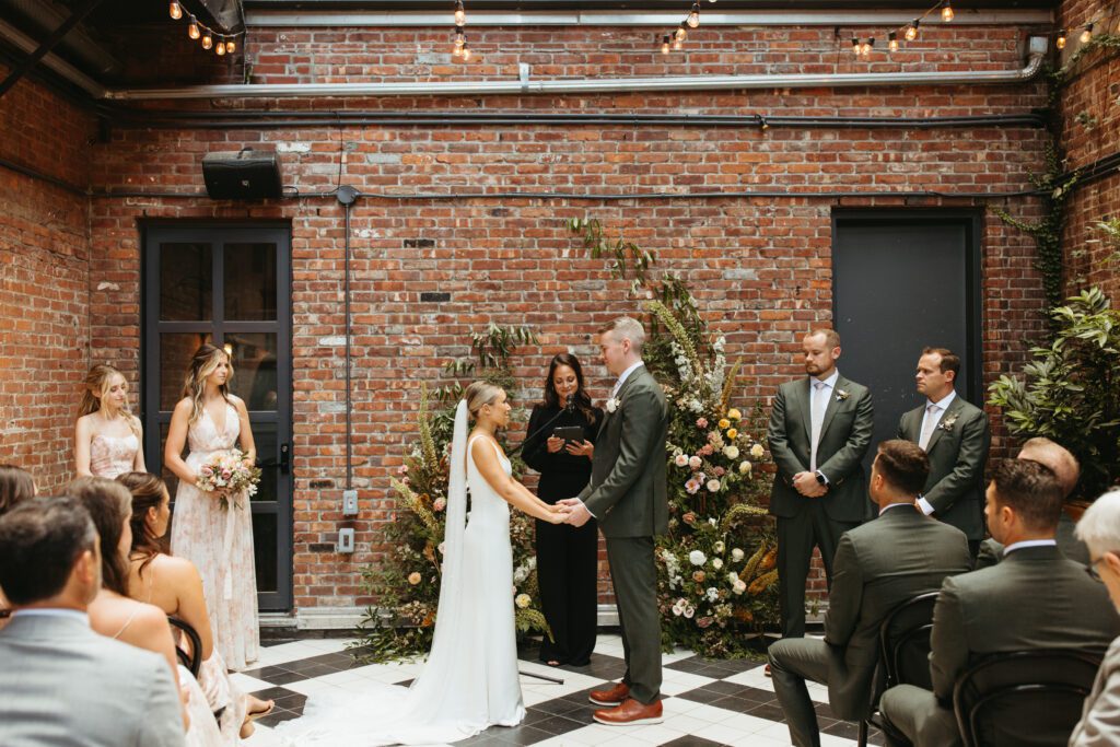 Brookly Wedding Officiant Liz Norment at the Wythe Hotel